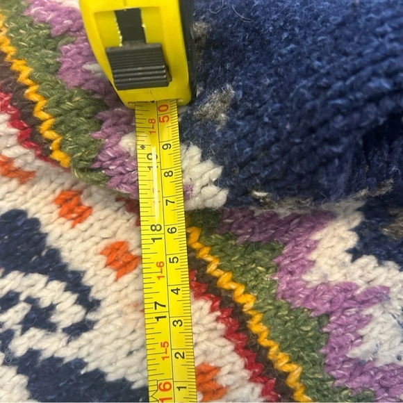 Invisible World vintage wool/cotton blend knit thick cardigan XL excellent cond - Picture 7 of 9